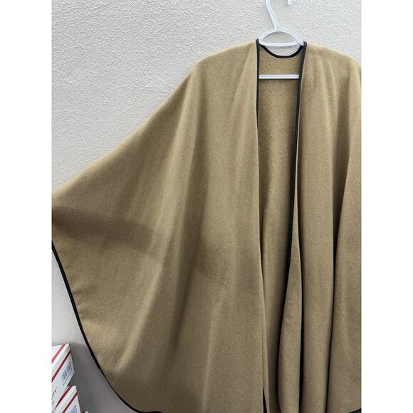 Unbranded Womens Poncho Brown Over The Arms Sweater Cape Open Front One Size - Picture 2 of 7